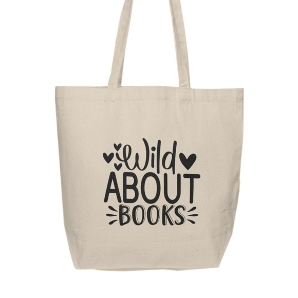 Wild About Books Custom Tote Bag - Picture 2 of 3